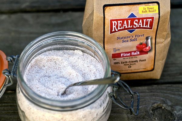 Natural sea salt jar