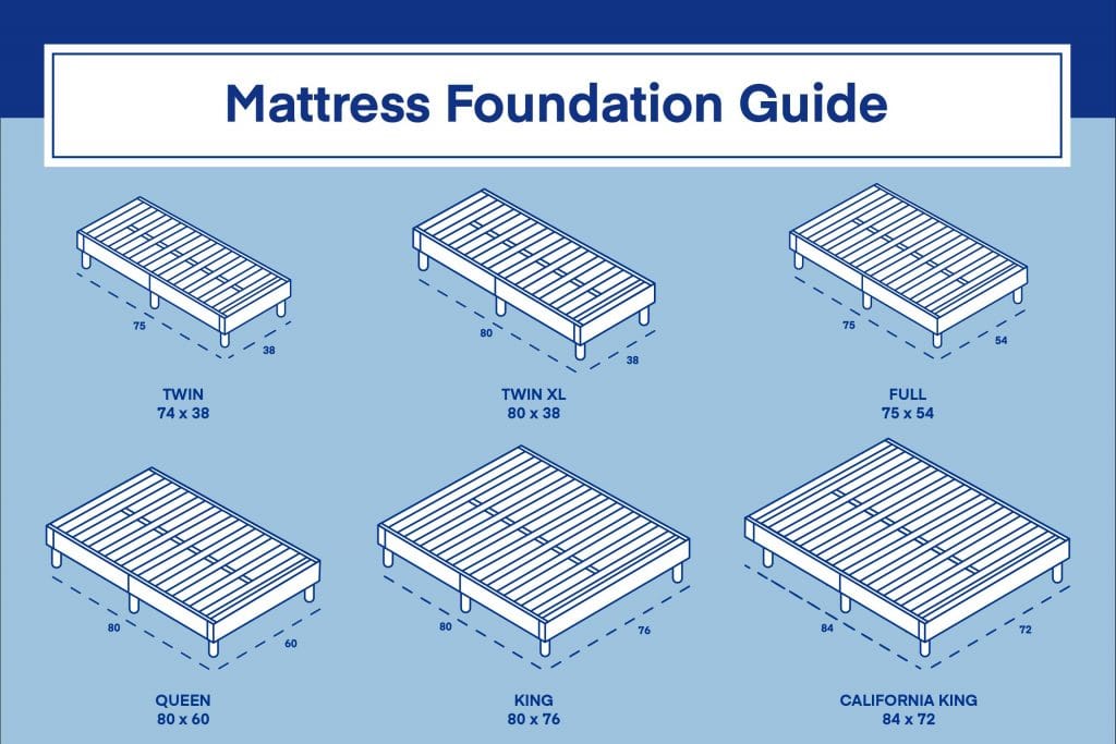 bed mattress size diagram