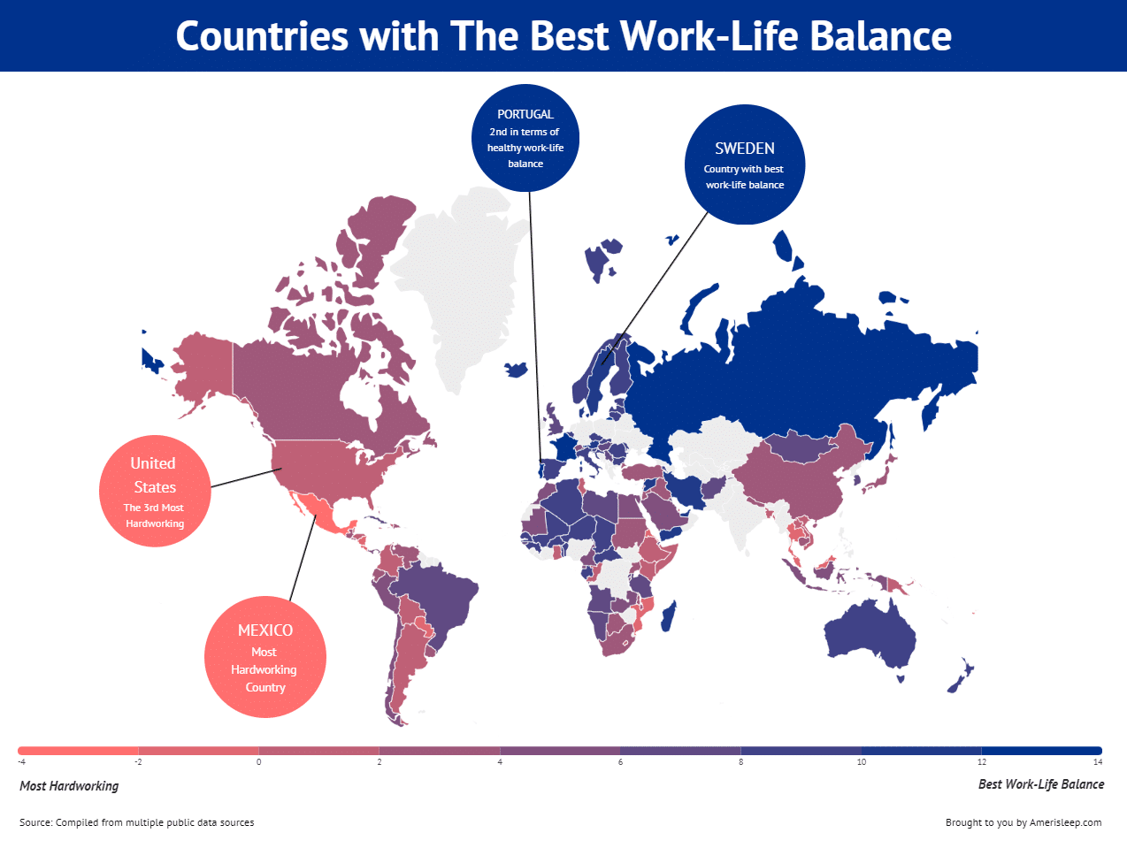 Work Life Balance Global Map