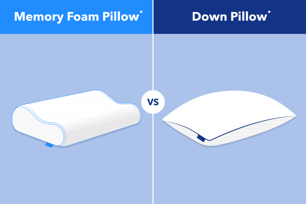 Types of down pillows cheap